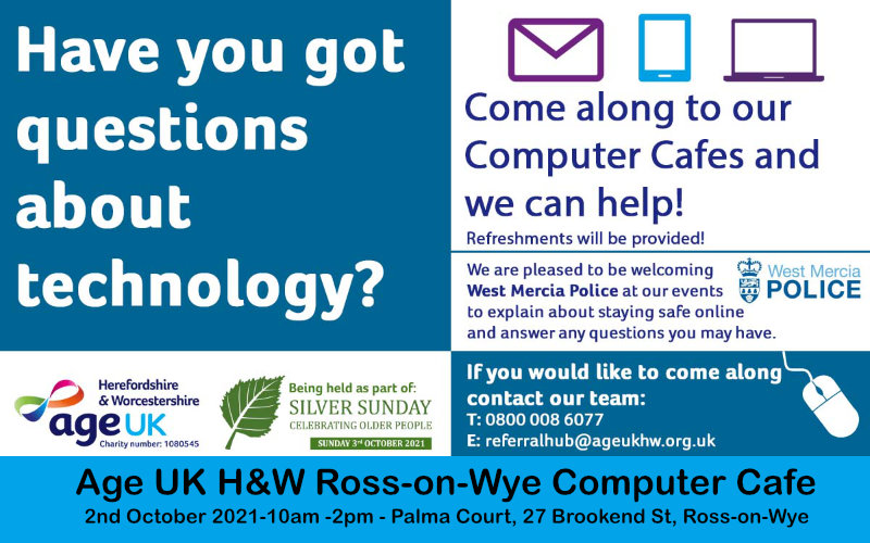 Age UK H&W Ross-on-Wye Computer Cafe
